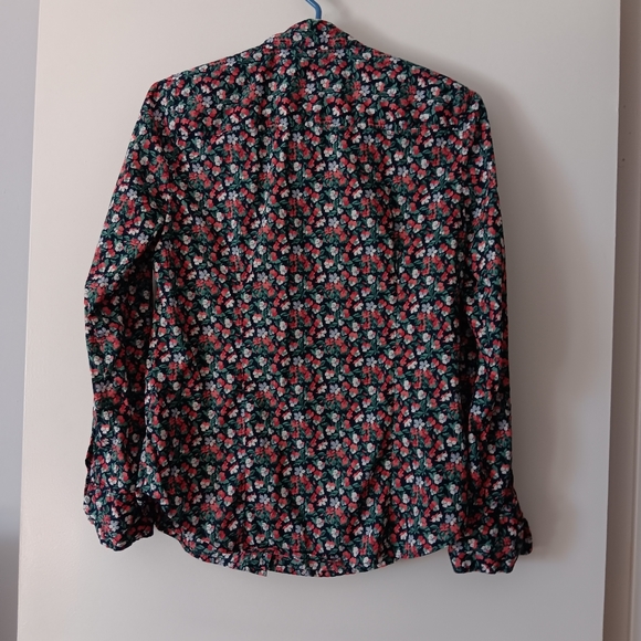 LIBERTY X J. CREW Sarah Floral Slim Perfect Shirt 4 - Picture 4 of 6